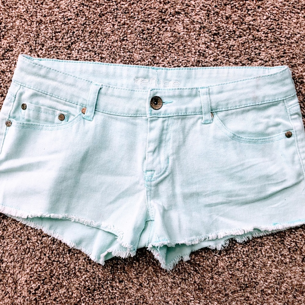 Baby blue jean shorts